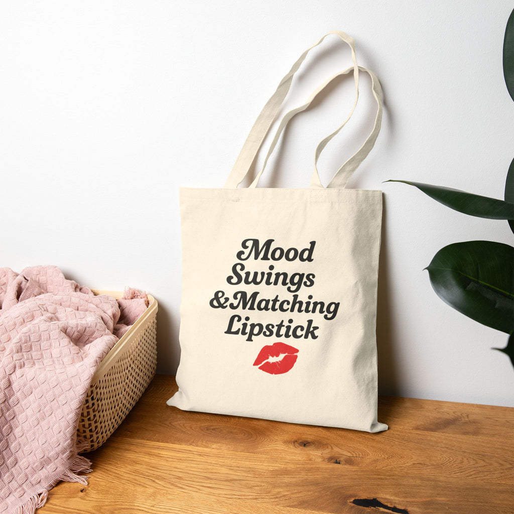 Mood swings & Lipstick Cotton Tote