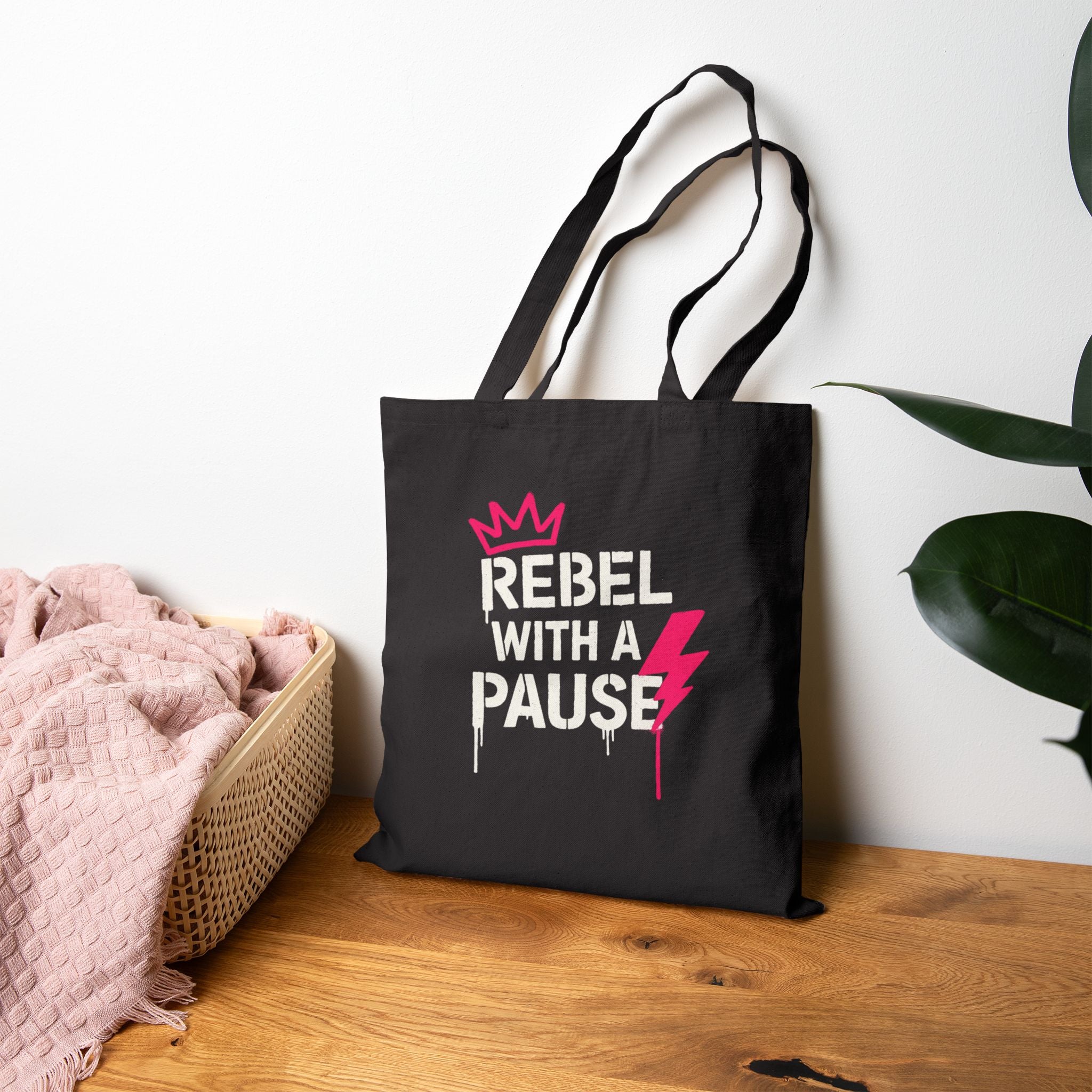 Rebel with a Pause Cotton Tote Bag