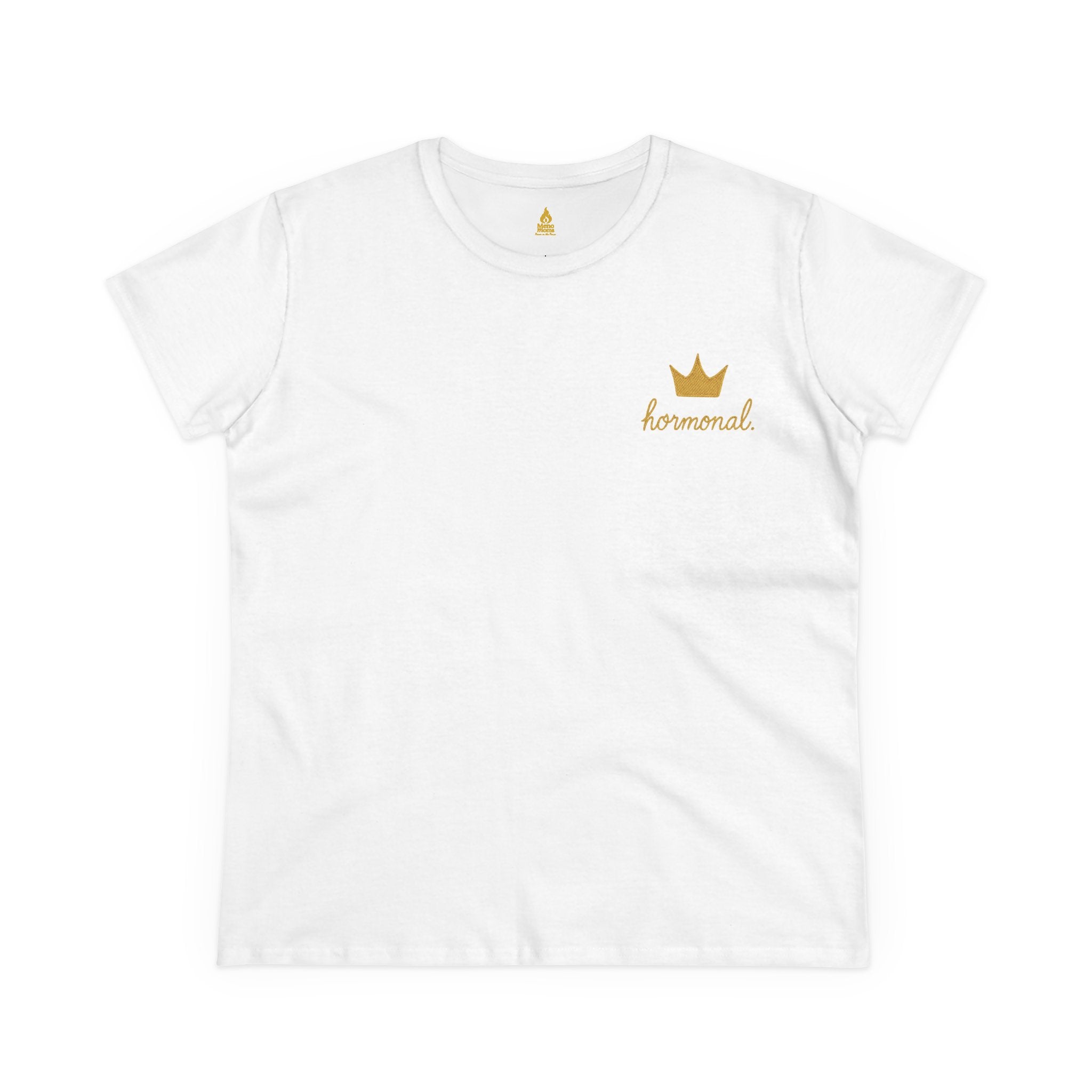 Hormonal. Crown Embroidered Tee – Meno Moms Collection