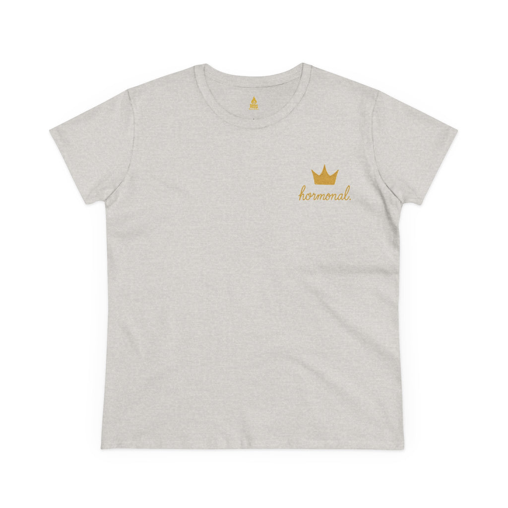 Hormonal. Crown Embroidered Tee – Meno Moms Collection