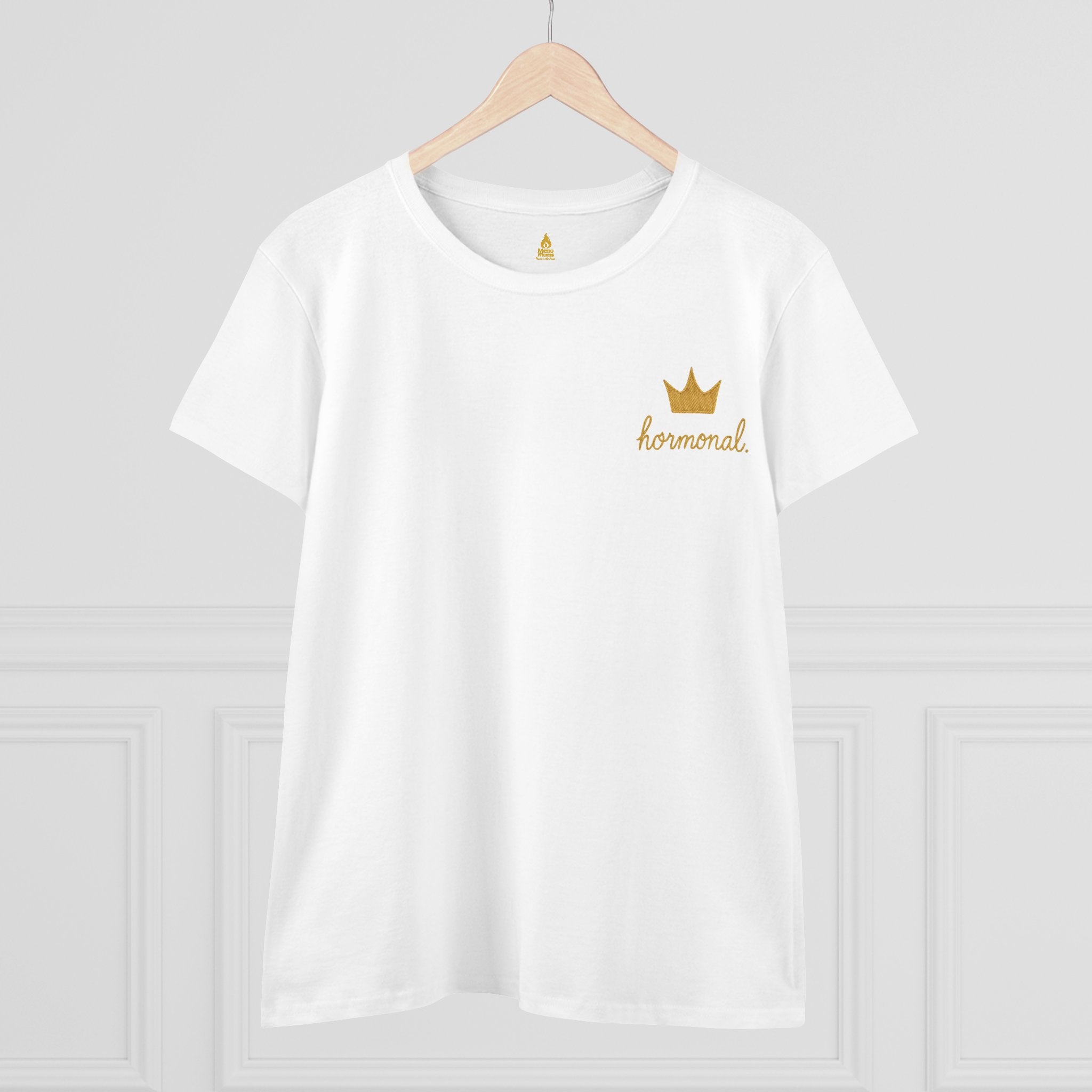 Hormonal. Crown Embroidered Tee – Meno Moms Collection