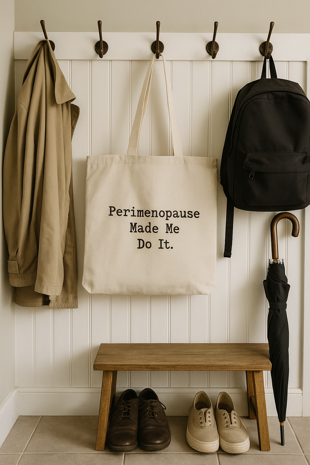 Perimenopause Cotton Tote Bag