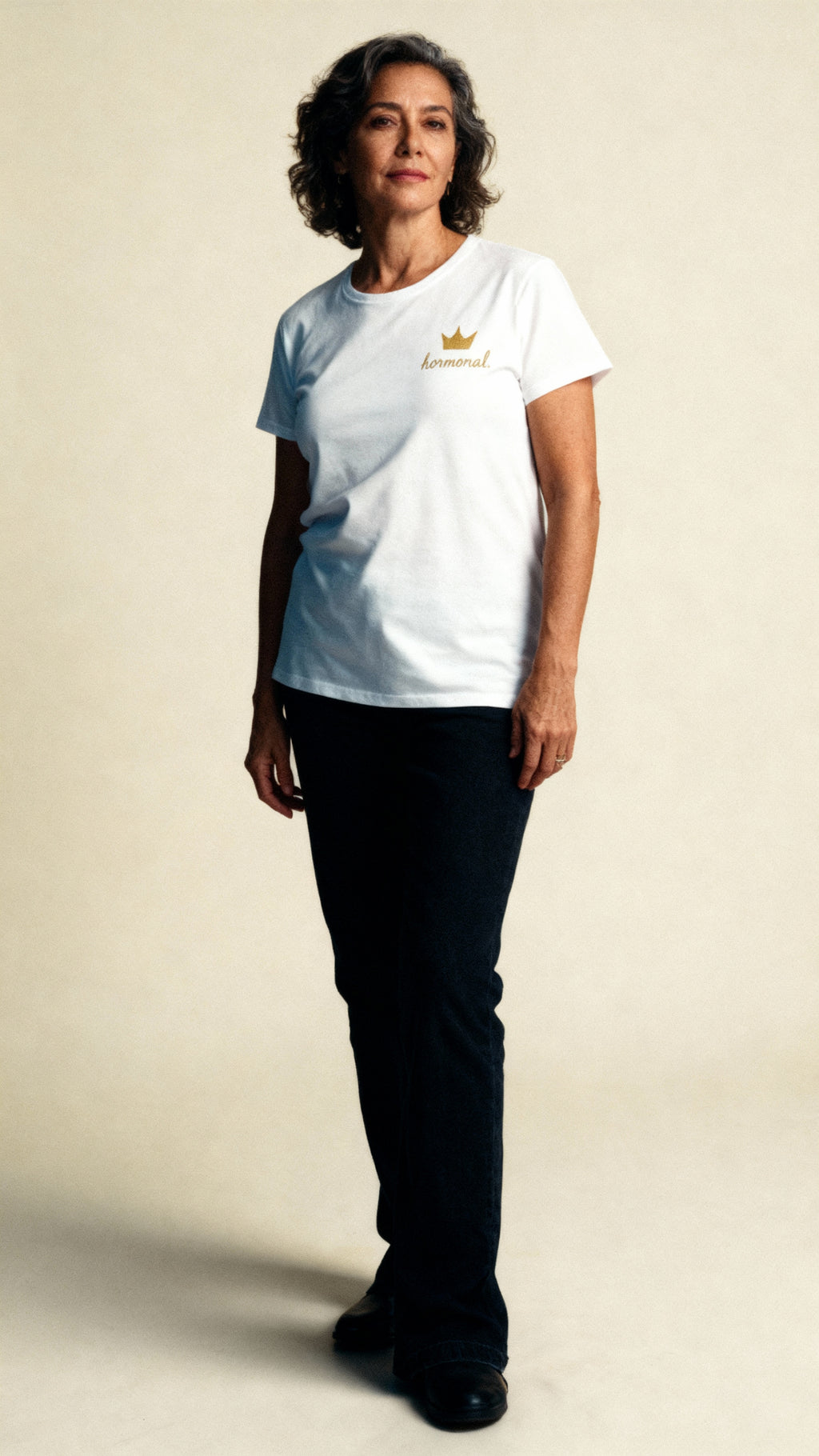 Hormonal. Crown Embroidered Tee – Meno Moms Collection
