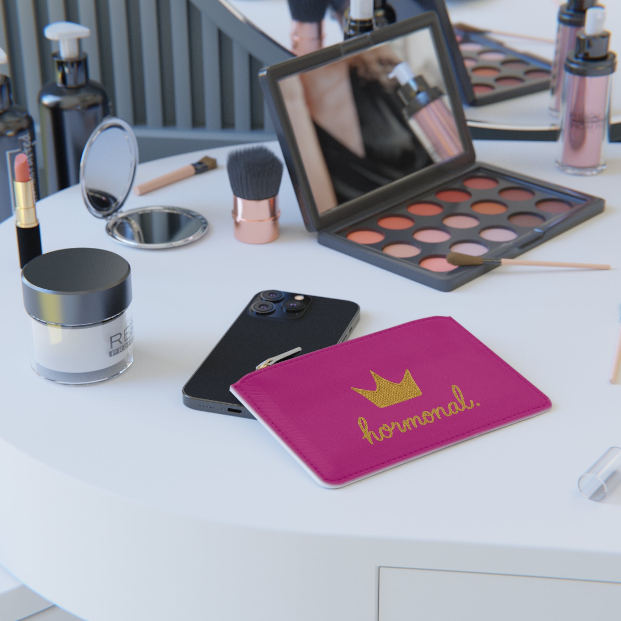 Embroidery Printed Hormonal Mini Clutch Bag