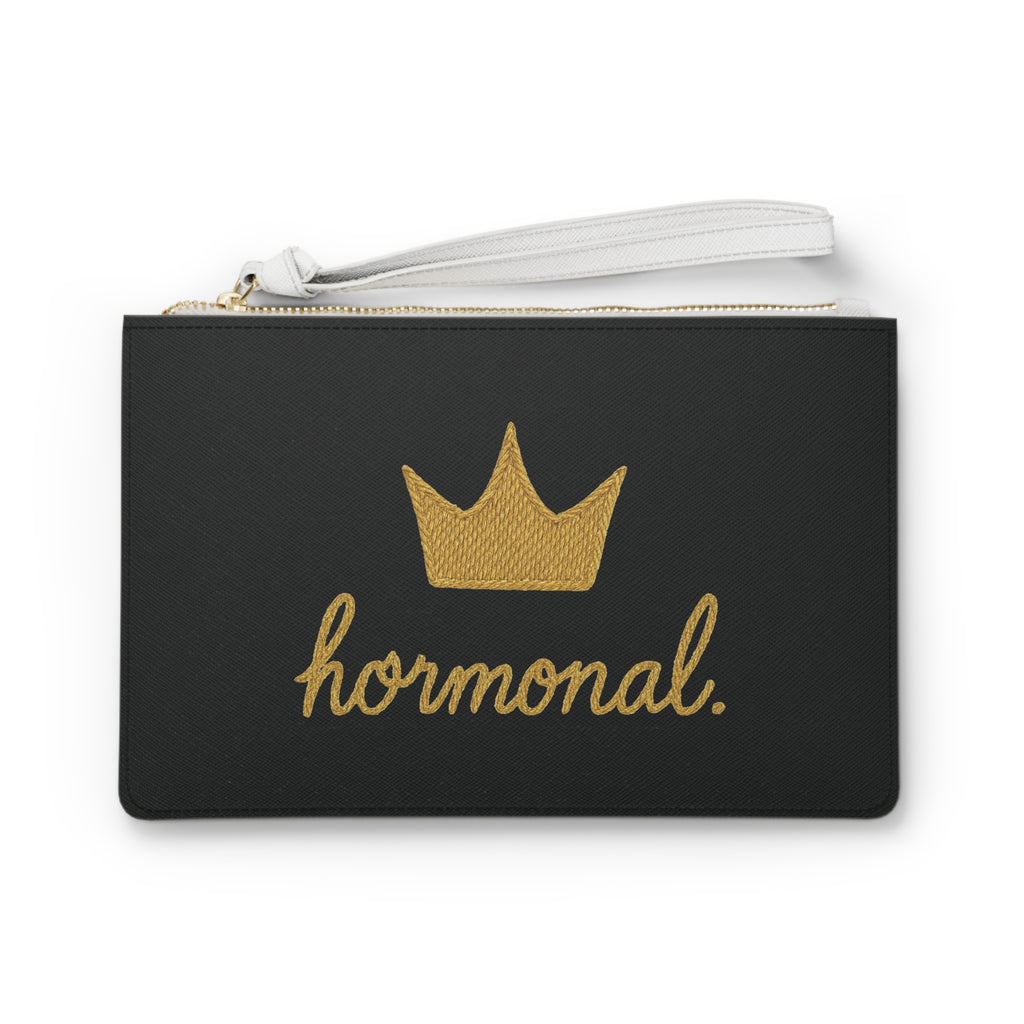 Embroidery Print Clutch Bag with Hormonal Design