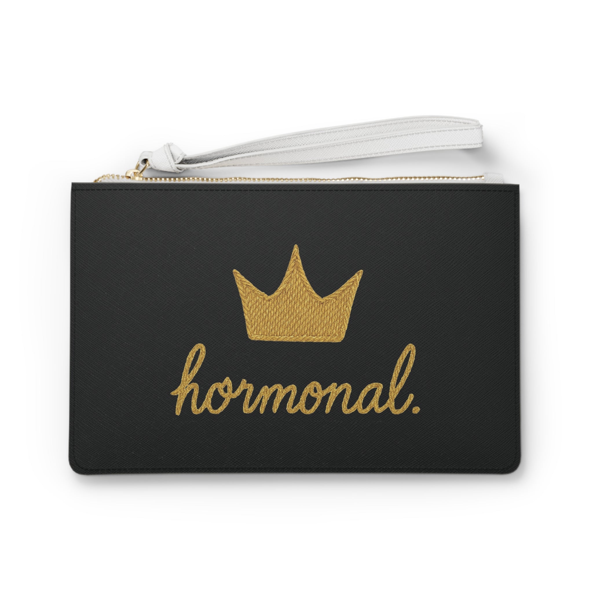 Embroidery Print Clutch Bag with Hormonal Design
