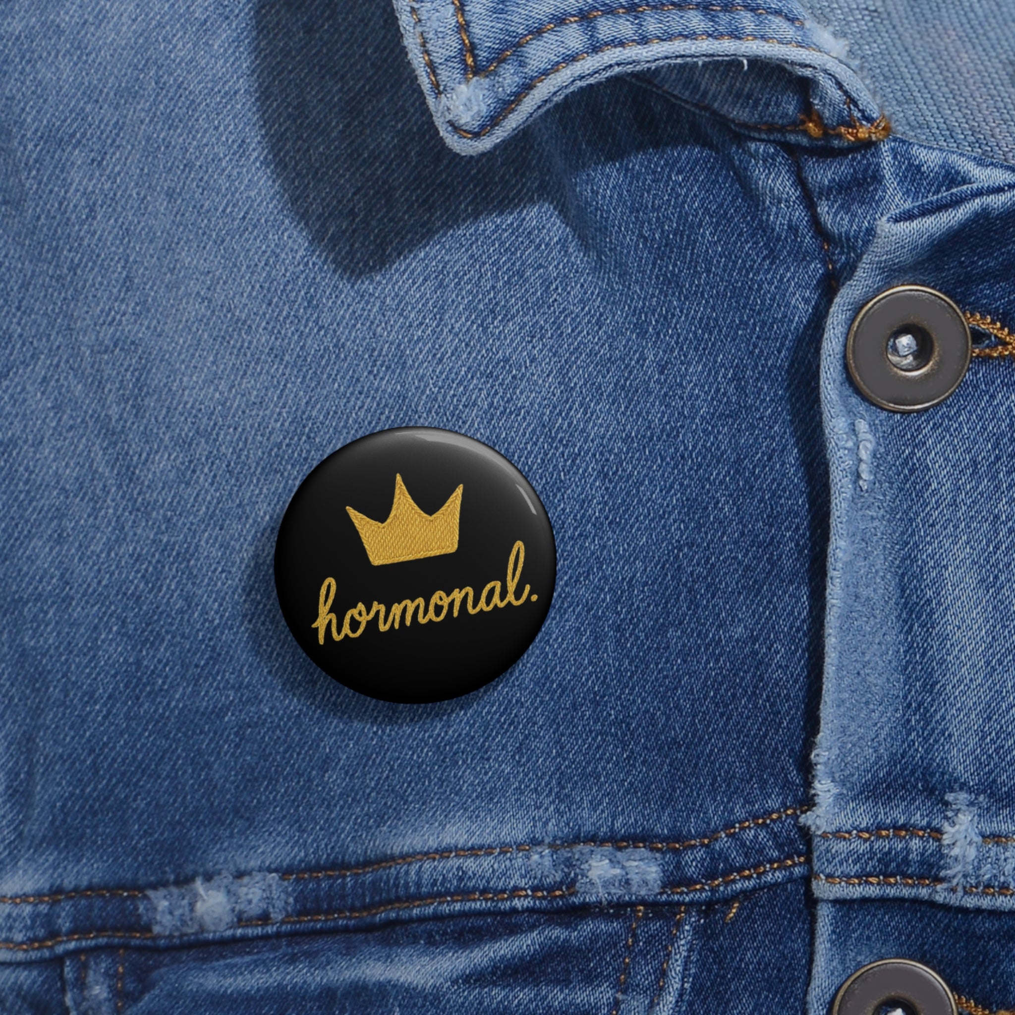 Hormonal Crown Pin - Midlife Mood Badge