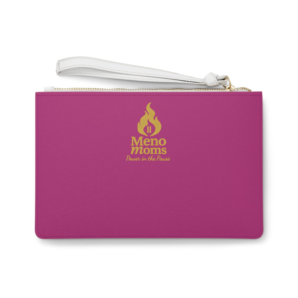 Pink Embroidery Print Clutch Bag with Hormonal Design