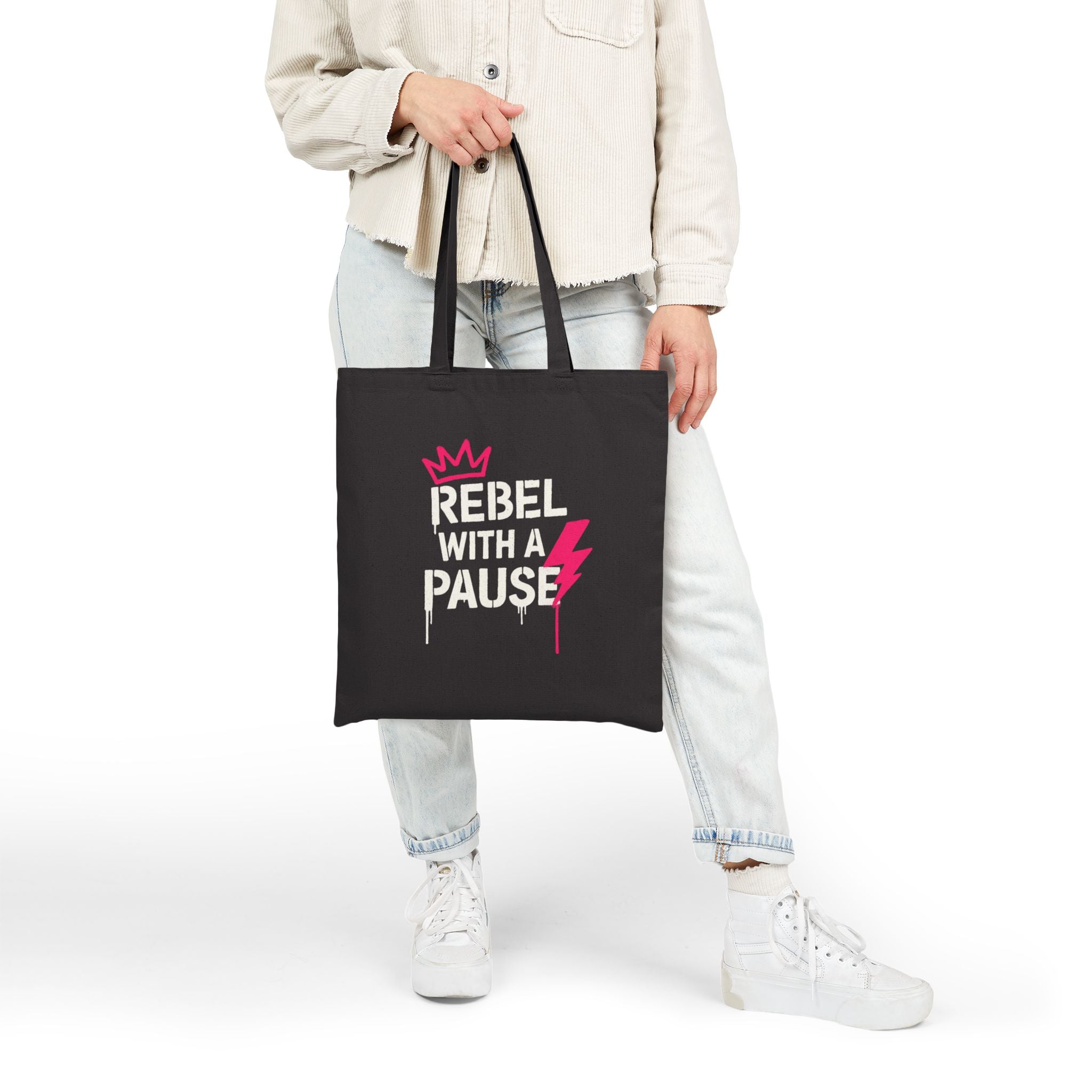 Rebel with a Pause Cotton Tote Bag