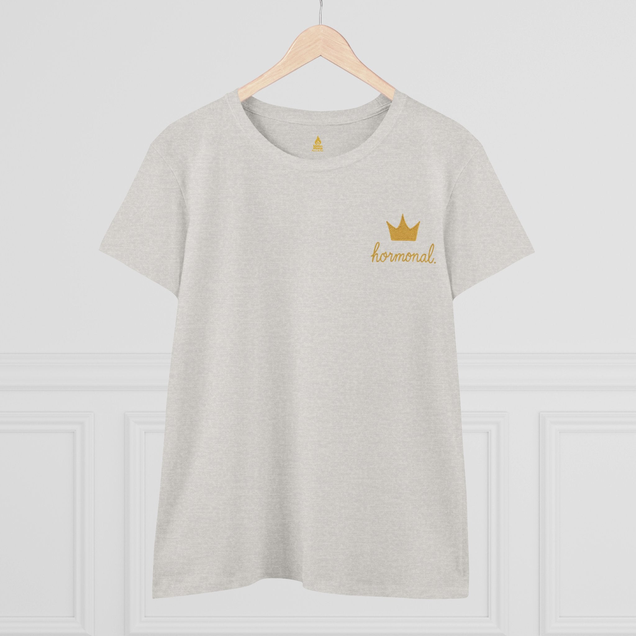 Hormonal. Crown Embroidered Tee – Meno Moms Collection