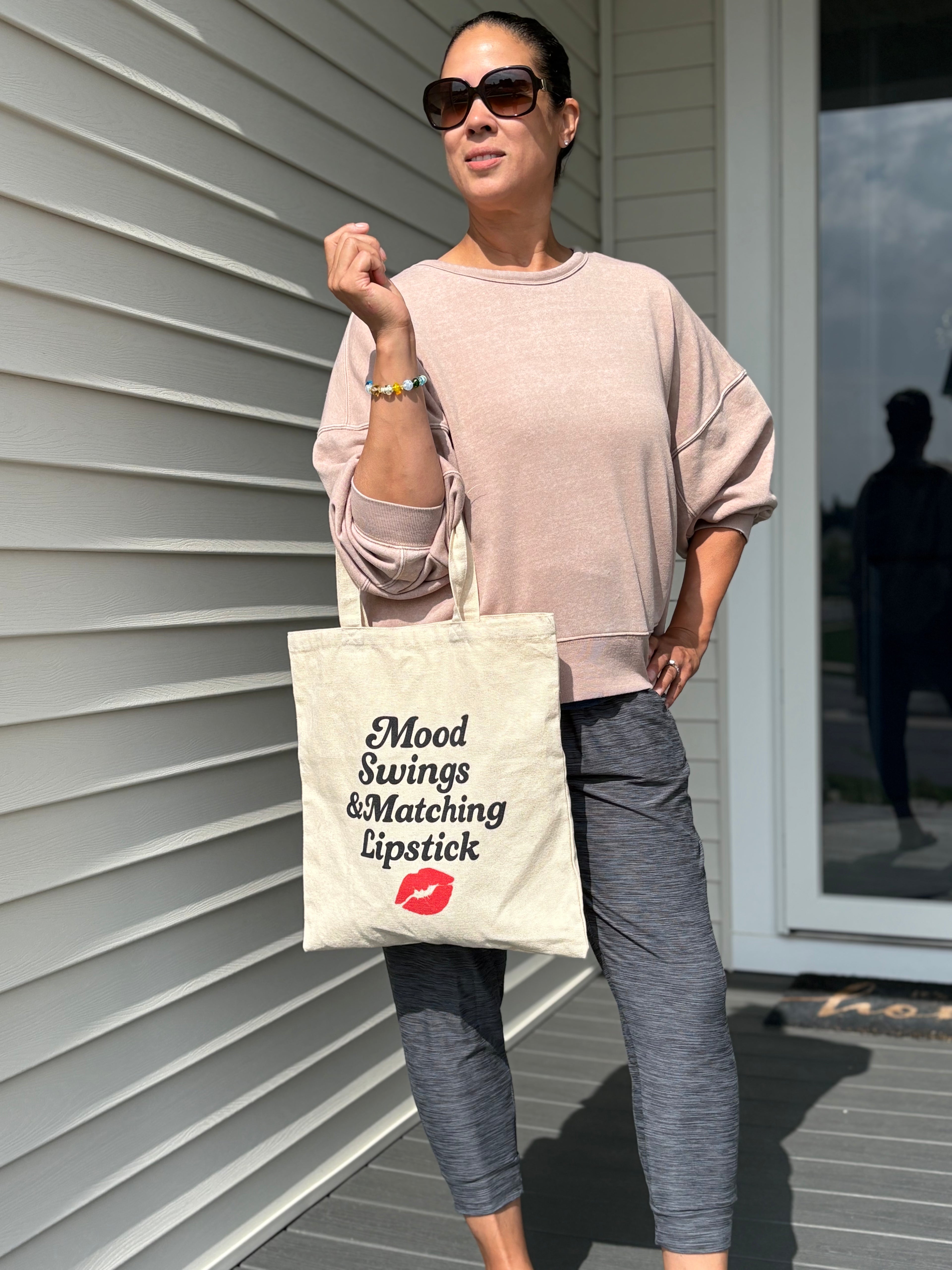 Mood swings & Lipstick Cotton Tote