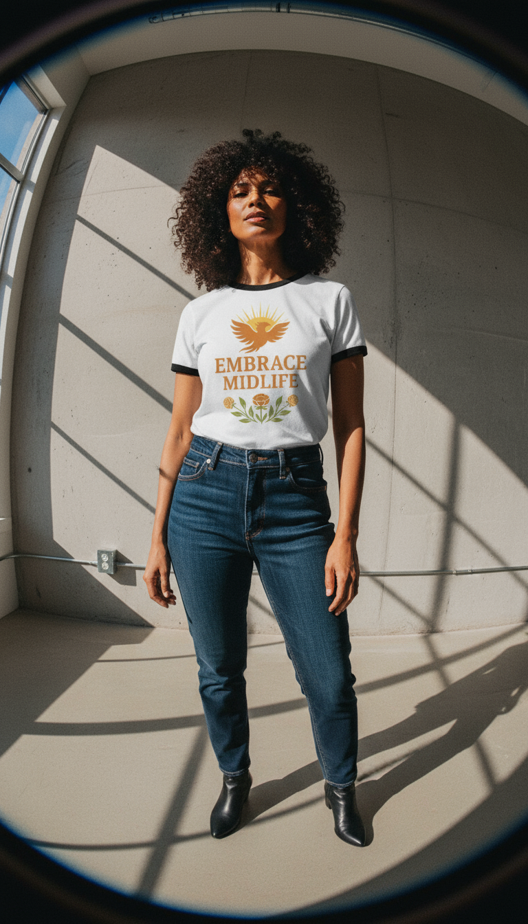 Embrace Midlife Retro Ringer Tee