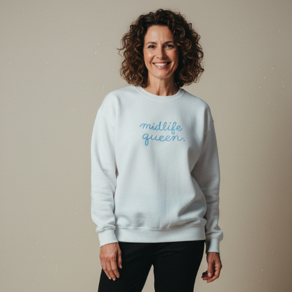 Midlife Queen Sweatshirt | White